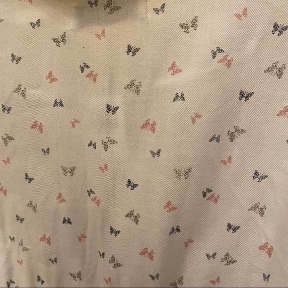 NWT~ABERCROMBIE Kids Butterfly Print Sheer Back Top Size L/14 - Picture 7 of 11